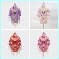 ราคา ผ้าคลุมไหล่สไตล์เซ็กซี่ ลายปักดอกไม้ delicate lace สำหรับผู้หญิง (51354857254)