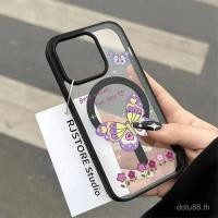 ราคา แม่เหล็กไร้สายชาร์จเคสโทรศัพท์ป้องกันดอกไม้ผีเสื้อ Childlike Dream Hard กลับโปร่งใส iPhone 17 16 15 14 13 12 11 PRO MAX 17PROMAX 17PRO MAX 16PROMAX Anti Falling 17AIR 16PRO 16PLUS N0Z4 (51252281145)