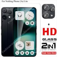 ราคา 2in1 Nothing Phone 3a Lite ป้องกันหน้าจอคลุมทั้งหมดกระจกนิรภัยสําหรับโทรศัพท์ Nothing 3a Lite 3a Lite 5G 2025 ฟิล์มด้านหน้ากลับเลนส์ 9H ความแข็งโปร่งใสทั้งหมดป้องกัน (52803433619)