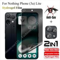 ราคา 2in1 Nothing Phone 3a Lite Privacy Hydrogel Film Anti Spy Full Cover Screen Protector สําหรับ Nothing Phone 3a Lite 3a Lite 5G Anti Peek Privacy Soft Film กล้องฟิล์มป้องกัน (52253429349)