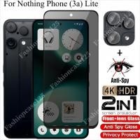 ราคา 2in1 Nothing Phone 3a Lite กระจกนิรภัยส่วนตัว Anti Spy คลุมทั้งหมดปกป้องหน้าจอ Anti Peek ฟิล์มความเป็นส่วนตัวสําหรับโทรศัพท์ Nothing 3a Lite 3a Lite 5G 2025 Anti Scratch 9H ความแข็ง (43177416413)