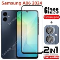 ราคา SAMSUNG 2in1 สําหรับSamsung A06 2024 ป้องกันหน้าจอฟิล์มโปร่งใสโทรศัพท์ป้องกันหน้าจอสําหรับSamsung Galaxy A06 A06s SamsungA06 06 06A s 4G 5G 2024 กระจกนิรภัยเลนส์กล้อง (29859336783)