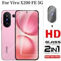 ราคา 2in1 Vivo X200 FE 5Gป้องกันหน้าจอคลุมทั้งหมดกระจกนิรภัยสําหรับVivo X200 FE 5G X200FE 2025 ฟิล์มด้านหน้ากลับเลนส์ 9Hความแข็งโปร่งใสทั้งหมดป้องกัน (29638258949)