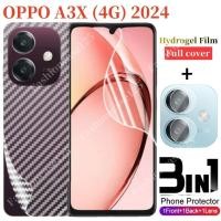 ราคา 3in1 สําหรับ Oppo A3x 2024 Hydrogel ฟิล์มด้านหน้ากลับเต็มรูปแบบกล้องด้านหลังป้องกันฟิล์มสําหรับ Oppo A3x 4G OppoA3x A3 3 xA3 Pro 4G 5G 2024 ป้องกันหน้าจอนุ่ม (29458596992)