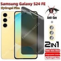 ราคา 2in1 Samsung S24 FEความเป็นส่วนตัวHydrogelฟิล์มAnti Spyคลุมทั้งหมดป้องกันหน้าจอสําหรับSamsung Galaxy S24 FE S23 S24FE S23FE 5G Anti Peekความเป็นส่วนตัวฟิล์มนุ่มกล้องป้องกันฟิล์ม (28862823165)