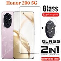ราคา 2in1 สําหรับ Honor 200 5G 2024 โค้งฟิล์มกระจกนิรภัย 2 in 1 ป้องกันหน้าจอสําหรับ Honor200 200Honor Honor 200 Pro 5G 200Pro 4G 2024 กระจกนิรภัยคลุมทั้งหมดฟิล์มด้านหน้าด้านหลังเลนส์ (28151898465)