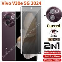ราคา 2in1 Vivo V30E 5G 2024 โค ้ งส ่ วนตัวกระจกนิรภัย Anti Spy เต ็ มหน ้ าจอ Protector Anti Peek ความเป ็ นส ่ วนตัวฟิล ์ มสําหรับ Vivo V30E V30E VivoV30e V30E V30 Pro 5G 2024 Anti Peek ความเป ็ นส ่ วนต