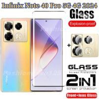 ราคา 2in1 Infinix หมายเหตุ 40s หมายเหตุ 40 Pro 5G 4G 2024 ป้องกันหน้าจอสําหรับ Infinix Note40Pro หมายเหตุ 40Pro Note40 40 Pro Plus 5G 4G 2024 กระจกนิรภัยเต็มรูปแบบฟิล์มด้านหน้าด้านหลังเลนส์ (24920666859)