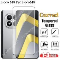 ราคา Poco M8 Pro หน้าจอโค้ง Protector สําหรับ Xiaomi Mi Poco M8 Pro PocoM8 M8Pro 5G คลุมทั้งหมดกระจกนิรภัย HD Clear View ฟิล์มป้องกันกระจก Anti Scratch 9H ความแข็ง Anti Scratch (52004297976)