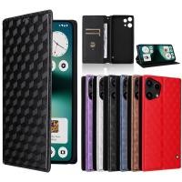 ราคา Nothing Phone 3a Lite Flip Case For Nothing Phone 3a Lite 3aLite 5G Luxury Leather Phone Cover Casing Card Slot Wallet Stand Holder Soft TPU Edge Bumper Grid Pattern (41727909853)