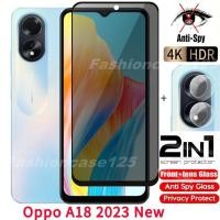 ราคา ฟิล์มกระจกนิรภัยกันรอยหน้าจอ ป้องกันการแอบมอง เพื่อความเป็นส่วนตัว สําหรับ Oppo A18 4G 2023 A18 18A A 18 OppoA18 2023 4G 5G (24551164862)