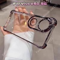 ราคา Vivo V50 5G 2025 กรณีชุบสําหรับ VivoV50 5G V 50 V50 Pro 5G 2025 เคสโทรศัพท์กันกระแทก Amor กันชน Soft TPU ยืดหยุ่น Anti Drop สี่มุมเสริมใสปกหลัง (24092482608)