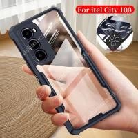 ราคา Itel City 100 4GสําหรับItel City 100 4G City100 2025 เคสโทรศัพท์ปกหลังล้างดูโปร่งใสอะคริลิคกันกระแทกกันชนSoft TPU Edge Anti Drop (28488474052)