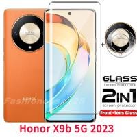 ราคา สําหรับ Honor X9b 5G Honor X9C 5G 2024 2023 โค้งฟิล์ม 2 ใน 1 ป้องกันหน้าจอคลุมทั้งหมดกระจกนิรภัยสําหรับ Honor X9b X9 X 9B HonorX9b X 9 B X9a 4G 5G 2023 ด้านหน้าฟิล์มด้านหลังเลนส์ (22659973454)