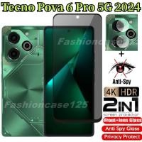 ราคา 2in1 Tecno Pova 6 Pro 5G 2024 ฟิล์มกระจกนิรภัยกันรอยหน้าจอ ป้องกันการแอบมอง เพื่อความเป็นส่วนตัว สําหรับ Tecno Pova 6Pro Pova 6 5 Pro Pova6Pro 5G (24870834519)