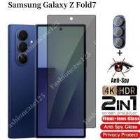 ราคา 2in1 Samsung Galaxy Z Fold7 กระจกนิรภัยส่วนตัว Anti Spy คลุมทั้งหมดปกป้องหน้าจอ Anti Peek ฟิล์มความเป็นส่วนตัวสําหรับ Samsung Galaxy Z Fold7 Fold6 พับ 7 6 5G Anti Scratch 9H ความแข็ง (29388810922)