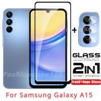 ราคา Samsung Galaxy A17 A07 LTE A16 5G A55 A35 A25 A15 2in1 ป้องกันหน้าจอฟิล์มสําหรับSamsung Galaxy A15 A25 A23 4G 5G 2023 โปร่งใสโทรศัพท์ป้องกันหน้าจอกระจกนิรภัยเลนส์กล้อง (23588632748)