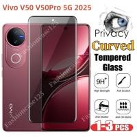 ราคา Vivo V50 5G 2025 โค้งส่วนตัวกระจกนิรภัยสําหรับ VivoV50 Vivo V50E V50Pro V50E 4G 5G 2025 คลุมทั้งหมดป้องกันหน้าจอป้องกัน Peek ฟิล์มความเป็นส่วนตัว 9H Hardnes Anti Scratch (29477833500)