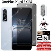 ราคา 2in1 OnePlus Nord 5 CE5 กระจกนิรภัยส่วนตัว Anti Spy คลุมทั้งหมดปกป้องหน้าจอ Anti Peek ฟิล์มความเป็นส่วนตัวสําหรับ OnePlus Nord 5 CE5 CE 5 Nord5 5G 2025 Anti Scratch 9H ความแข็ง (41708671637)
