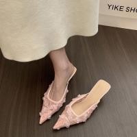 ราคา รองเท้าแตะส้นสูงสุภาพสตรี สไตล์ใหม่ปี 2026 สีขาว ดำ (54207417216)