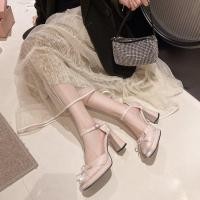 ราคา รองเท้าส้นสูงสุภาพสตรี แบบแมรี่เจน ส้นหนา ดีไซน์ใหม่ (53755278086)