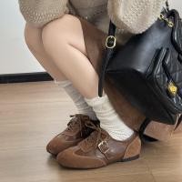 ราคา รองเท้ามูลส์ Retro Lace Up สีดำและน้ำตาล สำหรับใส่ลำลองผู้หญิง (53003774062)