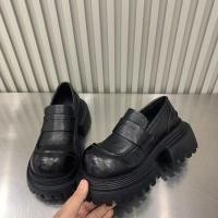 ราคา รองเท้าโลฟเฟอร์พื้นหนาสำหรับสุภาพสตรี สไตล์ใหม่สีดำคล้องใจ (51357260408)