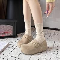 ราคา รองเท้าแบนสไตล์อังกฤษย้อนยุค สีเบจและสีน้ำตาล สำหรับใส่เป็นรองเท้าลำลอง (41127946095)