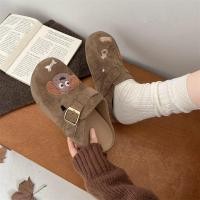 ราคา รองเท้าแตะครึ่งเปิดสุภาพสตรี ดีไซน์ใหม่ สีน้ำตาล ปี 2025 (42566067690)