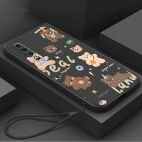 ราคา ปลอกสําหรับ Huawei P30 LITE P30 PRO P30 P40 P50 P20 Pro P20 lite เคสโทรศัพท์พร้อมเชือกเส้นเล็กการ์ตูนน่ารักหมีความงามซิลิโคน TPU Soft Shell ดีไซน์ใหม่กันกระแทก CASE (43478681856)