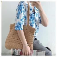 ราคา กระเป๋าถักทั้งใบ กระเป๋าสะพายไหล่ แบบใหม่ มีซับใน งานถักละเอียด มี2สี ช่องใหญ่ใส่ของได้เยอะ พร้อมส่ง (18924404668)
