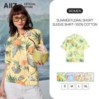 ราคา ซื้อ 1 แถม 1 กด 2 ชิ้นเพื่อรับโปร AIIZ Songkran Traveler เสื้อเชิ้ตซัมเมอร์ลายดอก ทรง Crop คอตตอน 100 (42478812020)