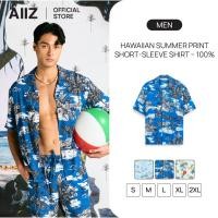 ราคา AIIZ เอ ทู แซด AIIZ เสื้อเชิ้ตฮาวายผู้ชาย แขนสั้น ลายซัมเมอร์ ผ้าเรยอน 100 (55656757813)