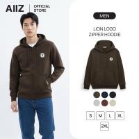 ราคา AIIZ เอ ทู แซด AIIZ เสื้อฮู้ดผู้ชายแบบซิปผ้าเฟรนช์เทอร์รี่ย์ โลโก้สิงห์ Men s Lion Logo Zipper Hoodie (55151779624)