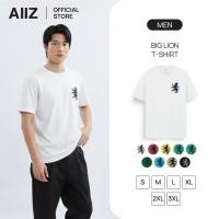 ราคา AIIZ เสื้อยืดคอกลมผู้ชายสีพื้น ปักโลโก้สิงห์ AIIZ Men s Lion T Shirt (48051807702)