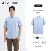 ราคา AIIZ เสื้อเชิ้ตผู้ชายแขนสั้น สีพื้น Men s Short Sleeve Shirt (51801798571)