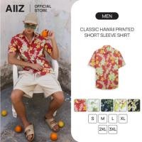 ราคา AIIZ เสื้อเชิ้ตผู้ชายแขนสั้นพิมพ์ลาย (44801734831)