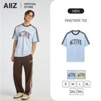 ราคา AIIZ เสื้อแอคทีฟผู้ชายคอกลมแขนสั้น AIIZ Men s Pinstripe Tee (50101779806)