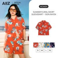 ราคา AIIZ Songkran Traveler เสื้อเชิ้ตลายดอกผู้หญิง แขนสั้น ผ้าเรยอน 100 (56206355986)