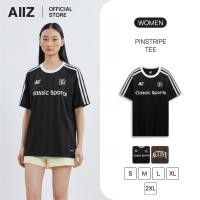 ราคา AIIZ เสื้อแอคทีฟผู้หญิงคอกลมแขนสั้น AIIZ Women s Pinstripe Tee (50651932817)