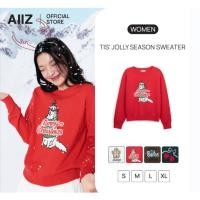 ราคา AIIZ เสื้อสเวตเตอร์ผู้หญิงผ้าถักทอลาย AIIZ Women s Tis Jolly Season Sweater (55152067504)