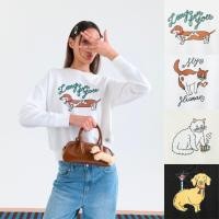 ราคา AIIZ เสื้อผู้หญิงผ้าเฟรนช์เทอร์รี่ย์ พิมพ์ลายกราฟิก AIIZ Women s Petite Cafe Sweatshirt (56151875581)