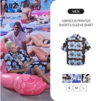 ราคา AIIZ เสื้อเชิ้ตผู้ชายแขนสั้นพิมพ์ลาย AIIZ Men s Hibiscus Printed Shorts Sleeve Shirt (51506087005)