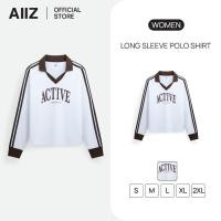 ราคา AIIZ เสื้อโปโลคอวีแอคทีฟผู้หญิงแขนยาว AIIZ Women s Long Sleeve Polo Shirt (48452156158)