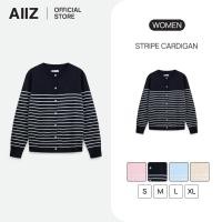ราคา AIIZ เสื้อคาร์ดิแกนผู้หญิงแขนยาวทอลายทาง AIIZ Women s Stripe Cardigan (47601825026)