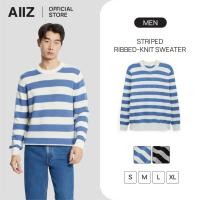 ราคา AIIZ เสื้อสเวตเตอร์ผู้ชายทอริบทอลายทาง AIIZ Men s Striped Ribbed Knit Sweater (55151713840)