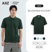 ราคา AIIZ เสื้อโปโลผู้ชายผ้าปิเก้ โลโก้สิงห์ Men s Big Lion Pique Polo Shirt (50701791617)