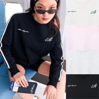 ราคา AIIZ เสื้อคอกลมแขนยาวผู้หญิงผ้าดับเบิ้ลนิตปักลาย AIIZ Women s Embroidered Logo Sweatshirt (45402069576)
