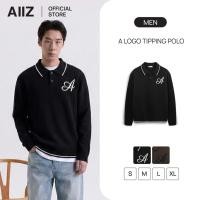 ราคา AIIZ เสื้อโปโลผู้ชายแขนยาวผ้าถัก AIIZ Men s A Logo Tipping Polo (54401716580)