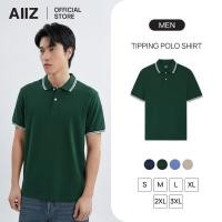 ราคา AIIZ เสื้อโปโลผู้ชาย ทอริ้วปลายปก (54101785853)